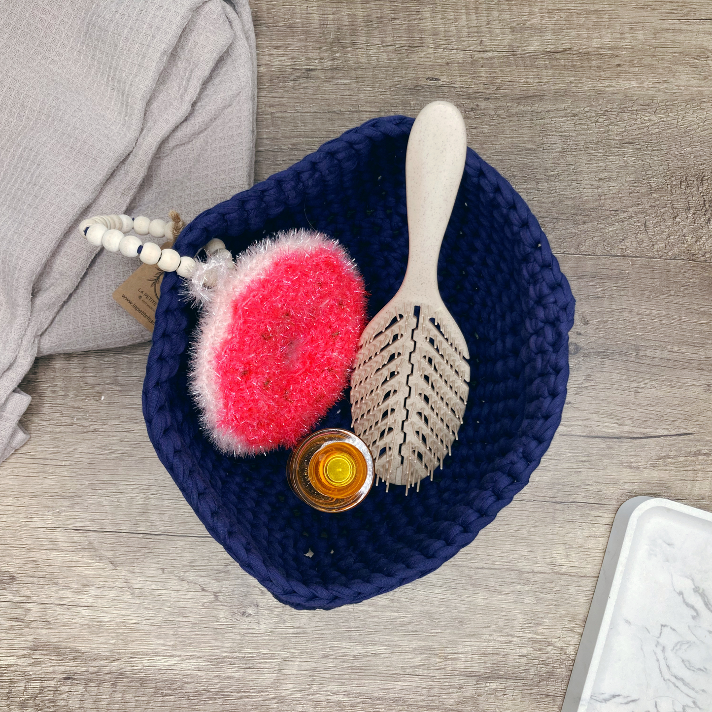 Panière en crochet – Noire