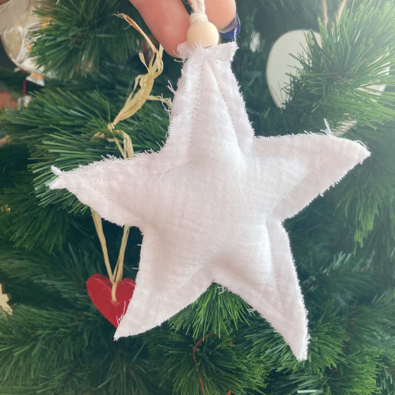 Décoration de Noël personnalisée - Étoile blanche