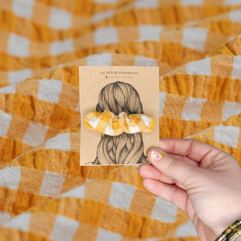 Pince Scrunchy - Vichy orange