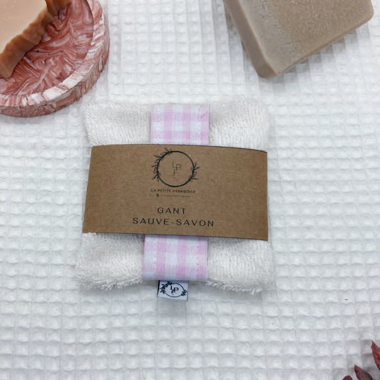 Gant Sauve-Savon Multi-Usages - Vichy rose clair