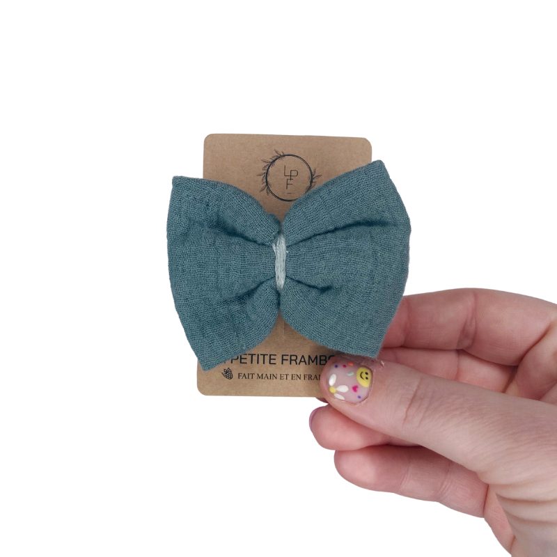 Barrette Nœud - Eucalyptus