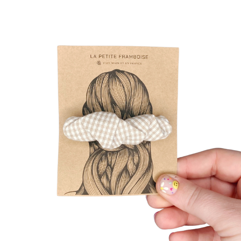 Pince Scrunchy - Vichy beige