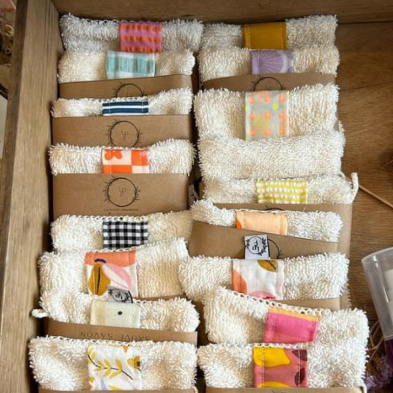 Gant Sauve-Savon Multi-Usages - Beige à pois