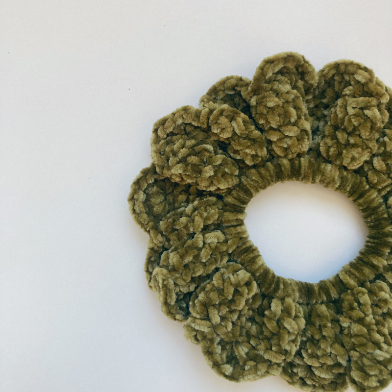 Chouchou Crochet doudou - Kaki
