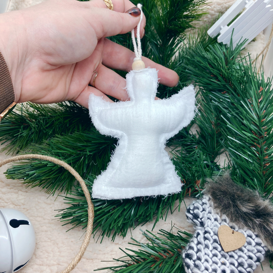Décoration de Noël personnalisée - Ange blanc - La Petite Framboise