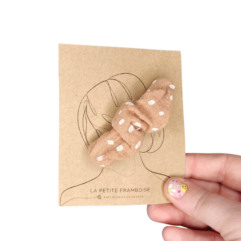 Pince Scrunchy - Camel motif Faon