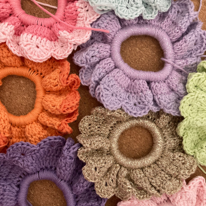 Chouchou Crochet - Vert pomme