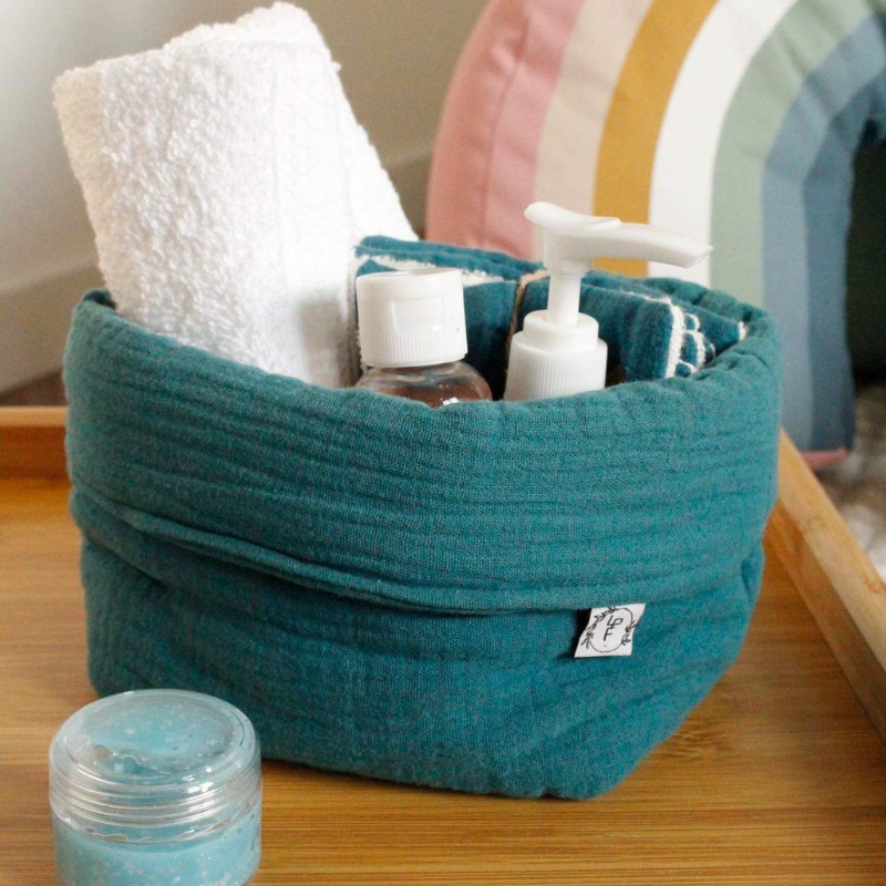 Panier et Semainier de Cotons Lavables - SUR COMMANDE