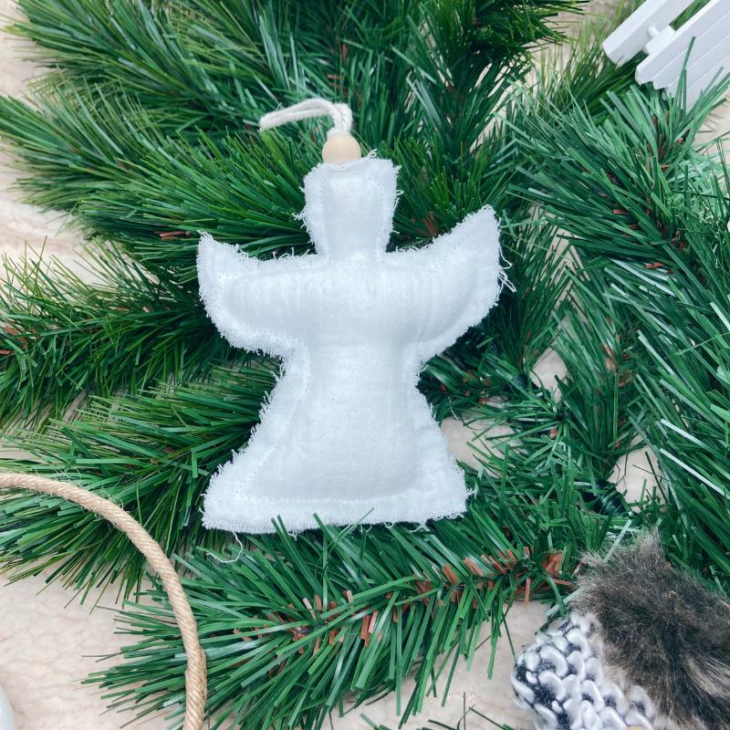 Décoration de Noël personnalisée - Ange blanc