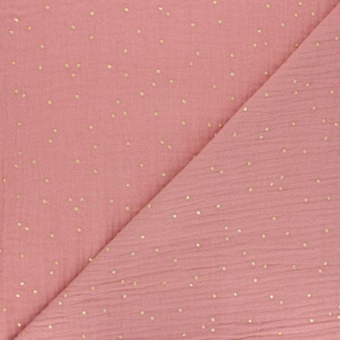 Bandana / Foulard enfant – Rose thé à pois dorés
