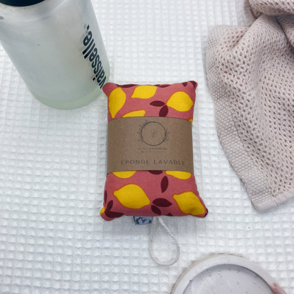 Éponge lavable et réutilisable - Citron