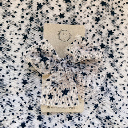 Élastique Nœud - Etoile noir velour - La Petite Framboise