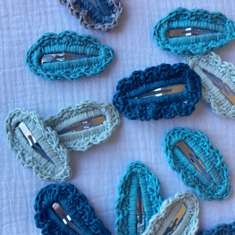 Barrette Bernadette - Gris / Jean - La Petite Framboise