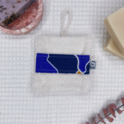Gant Sauve-Savon Multi-Usages - Bleu Maroc à motif - La Petite Framboise