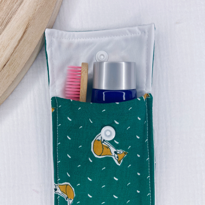 Pochette à Brosse à Dents Imperméable - Vert à renard - La Petite Framboise