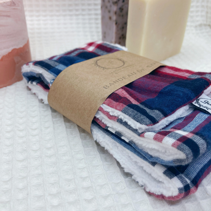 Bandeau de soin - Tartan bleu