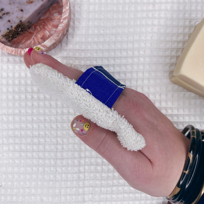 Gant Sauve-Savon Multi-Usages - Bleu Maroc à motif - La Petite Framboise