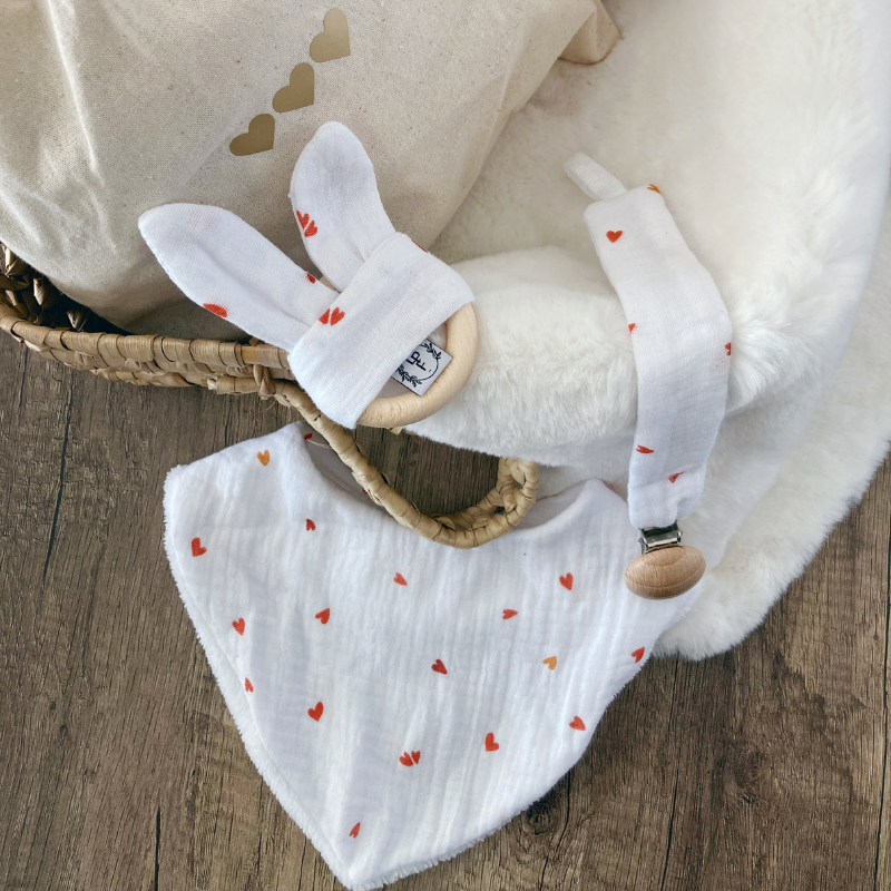 Coffret de naissance - Blanc à coeur rouge - La Petite Framboise