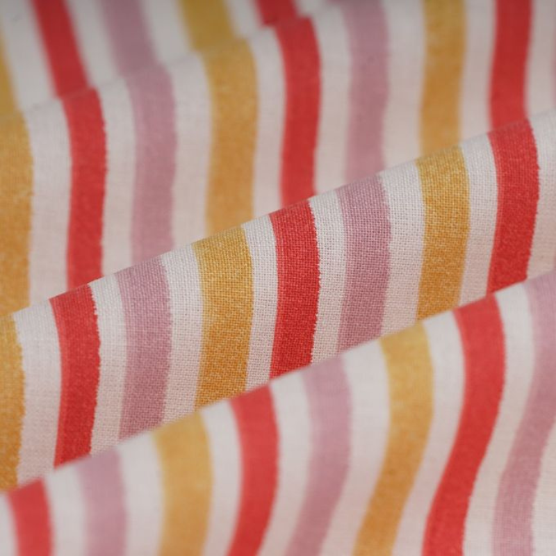 Pince Scrunchy - Rayé rouges/jaune/rose