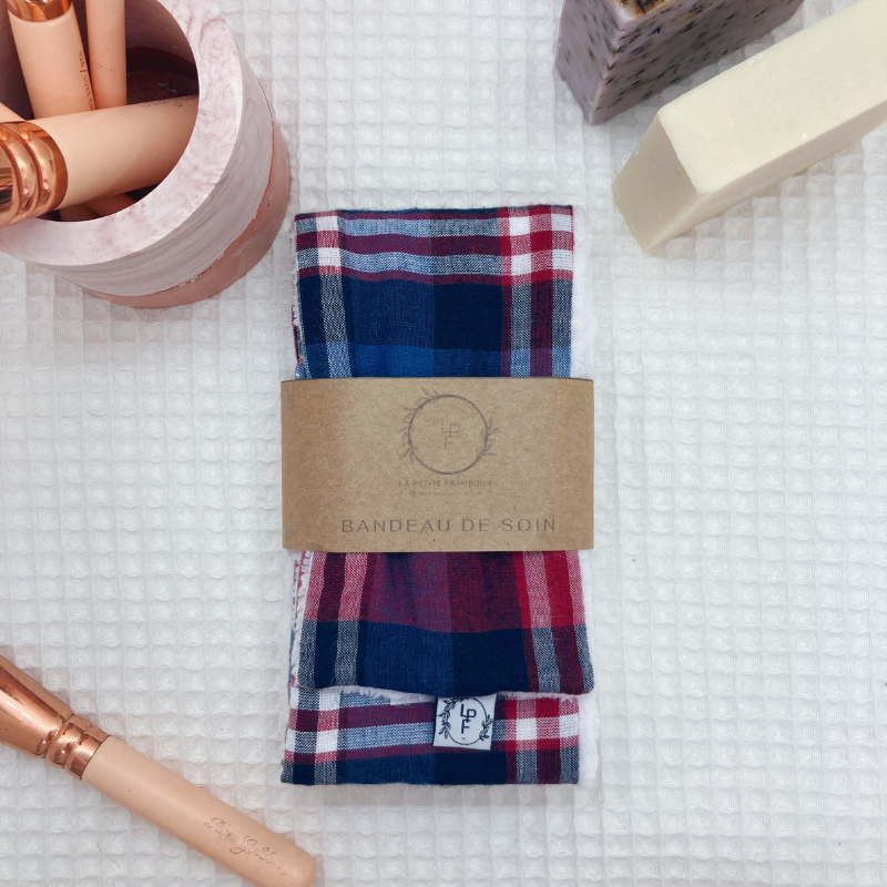 Bandeau de soin - Tartan bleu