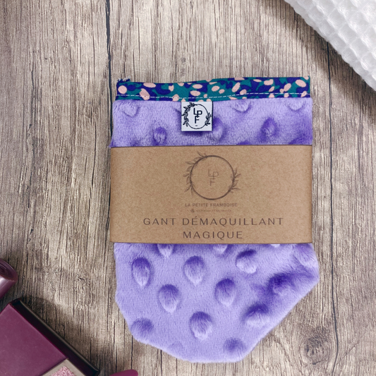 Gant Démaquillant - Violet / Tacheté - La Petite Framboise