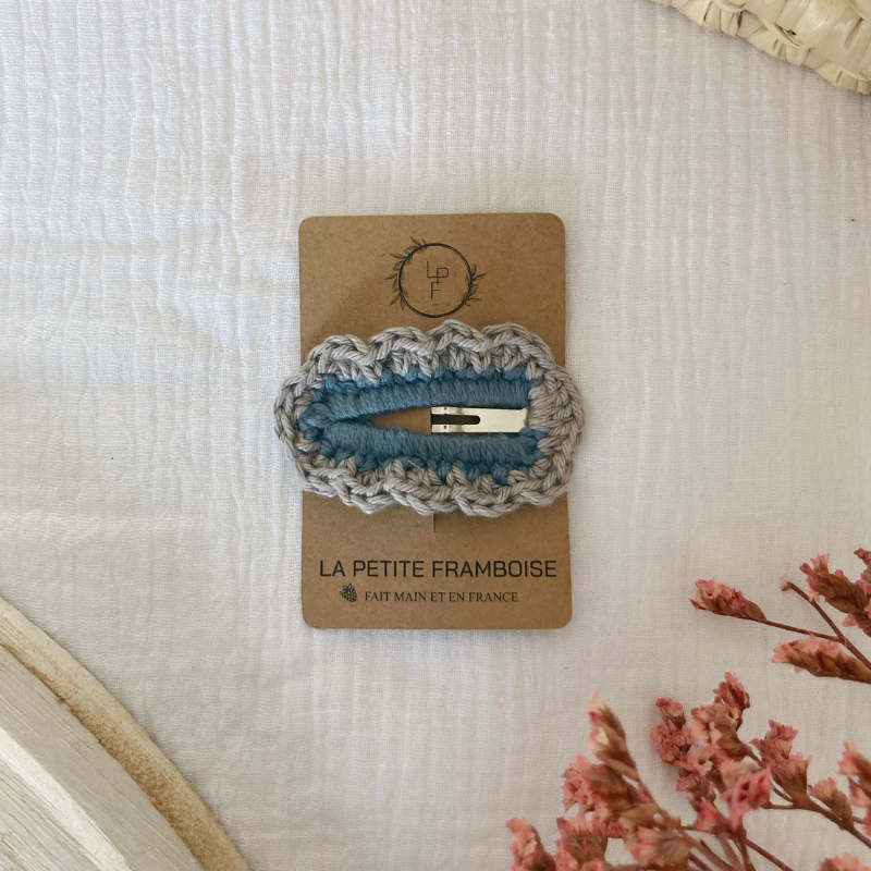 Barrette Bernadette - Gris / Jean - La Petite Framboise