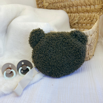 Attache tétine - Ours Kaki