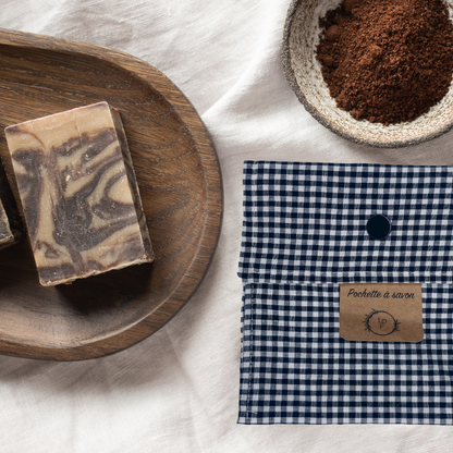 Pochette à Savon Imperméable – Vichy noir - La Petite Framboise
