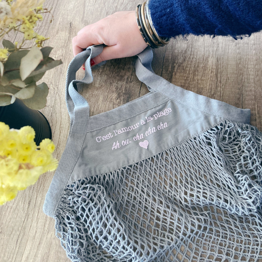 Sac filet - L'amour à la plage