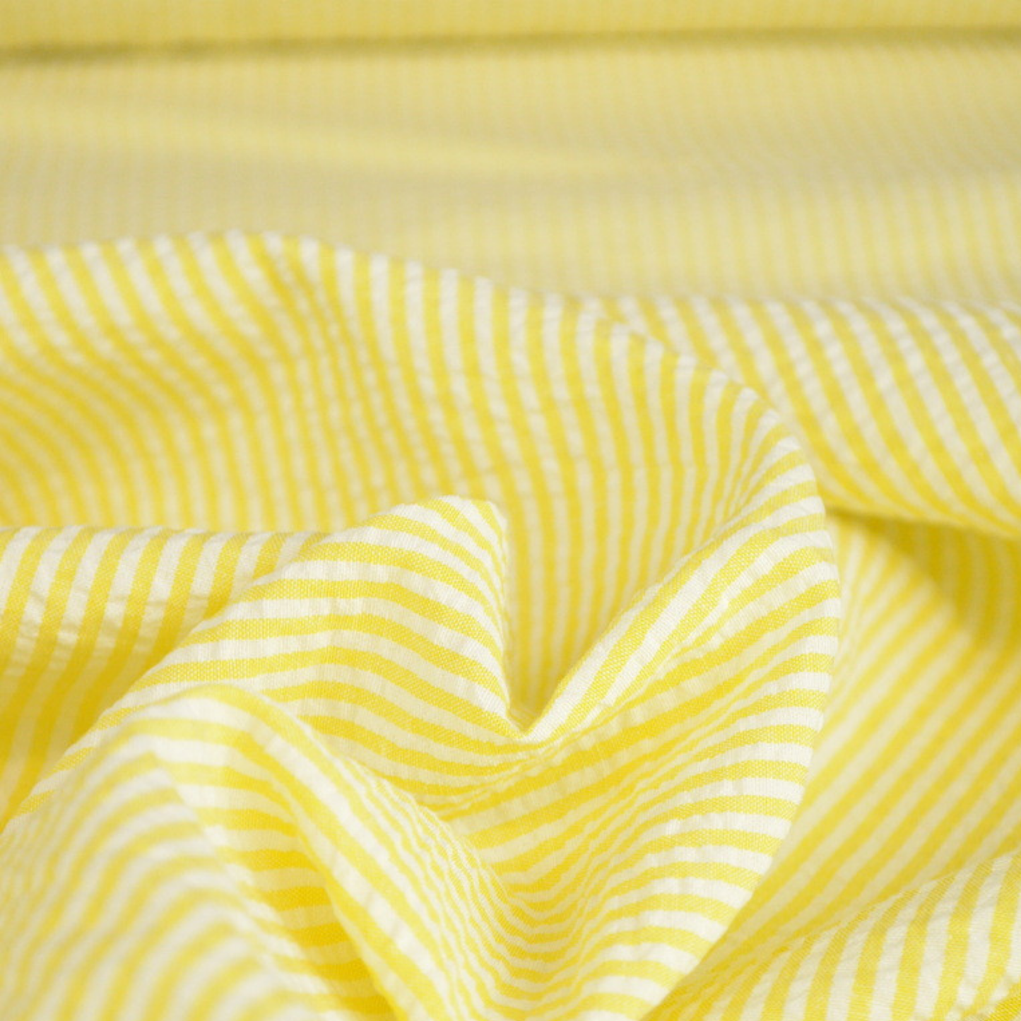 Semainier de cotons lavables - Jaune citron rayé