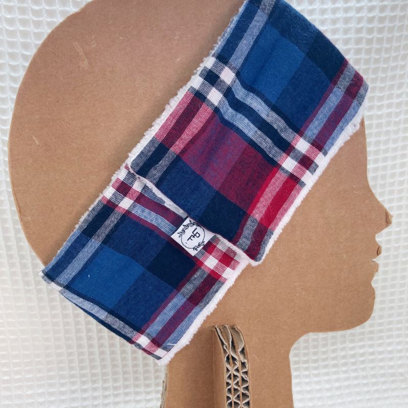 Bandeau de soin - Tartan bleu