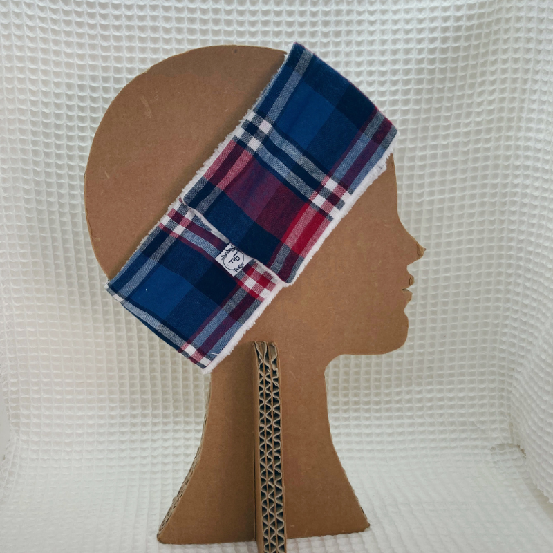 Bandeau de soin - Tartan bleu