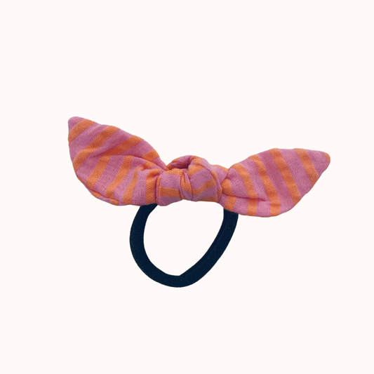 Petit Élastique - Rayure rose/orange - La Petite Framboise