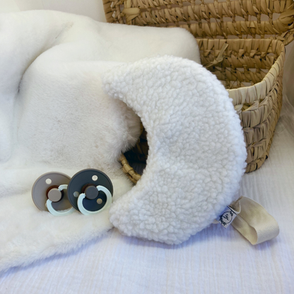 Attache tétine - Lune Blanche