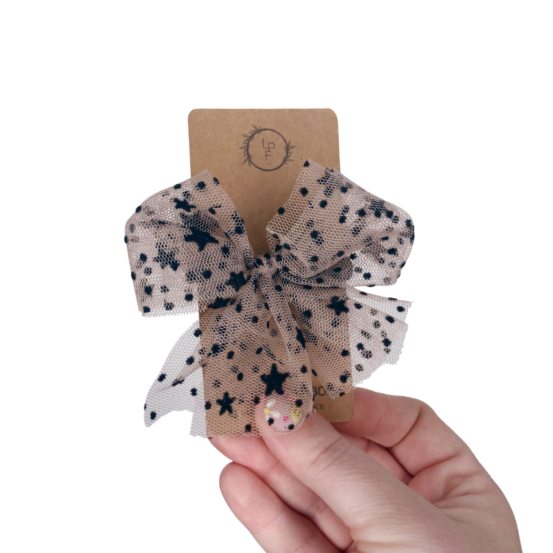 Élastique Nœud - Etoile noir velour - La Petite Framboise