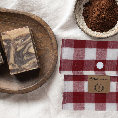 Pochette à Savon Imperméable – Vichy brique