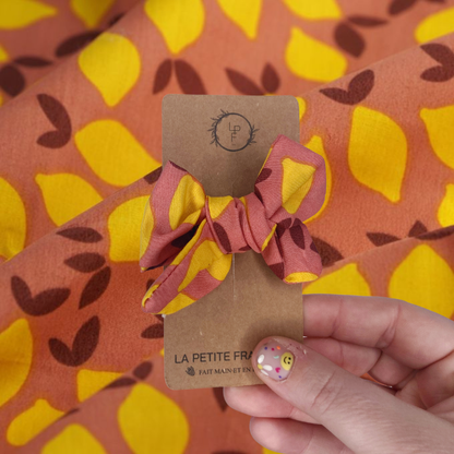 Élastique Nœud - Marsala / citron - La Petite Framboise