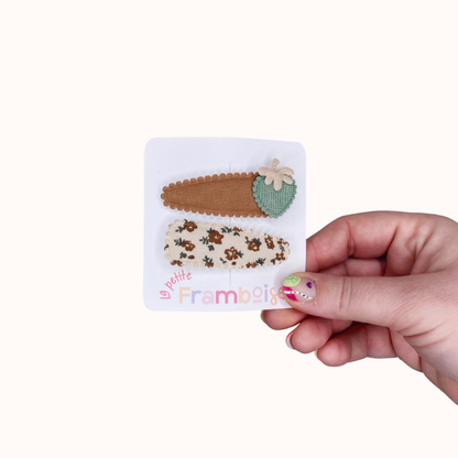 Lot de 2 Pinces Clip en Tissu – #44