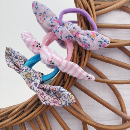Petit Élastique - Fleuri beige/rose