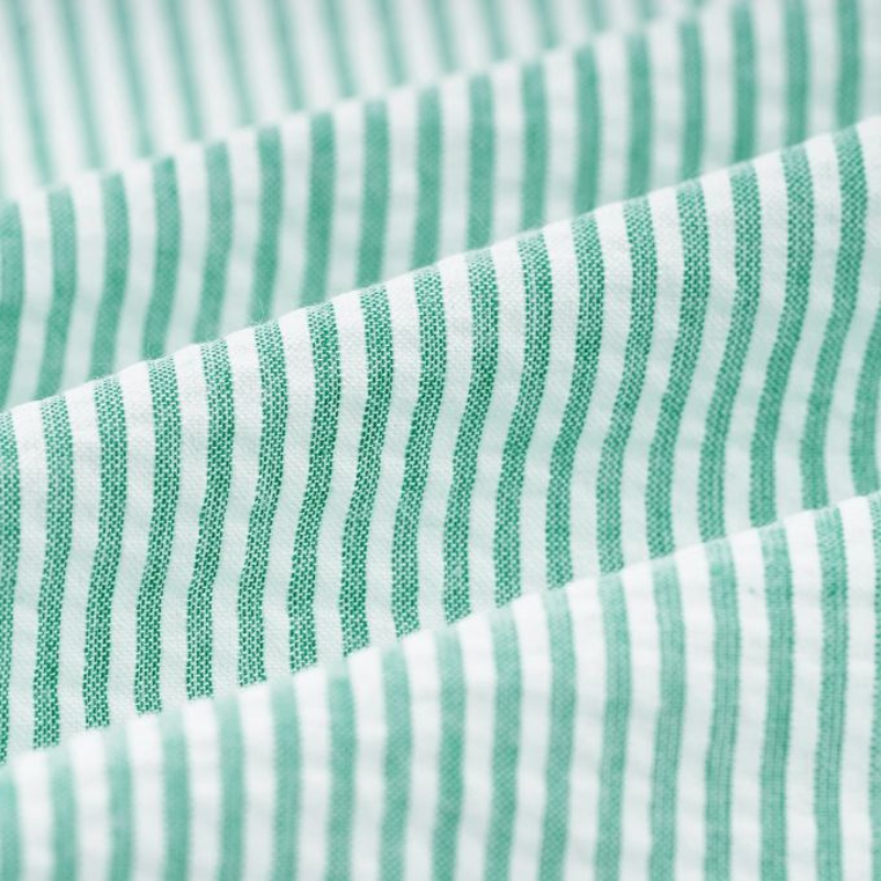 Barrette Nœud - Vert rayé