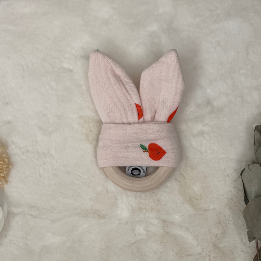 Anneau de Dentition - Gaze de coton pomme d'amour