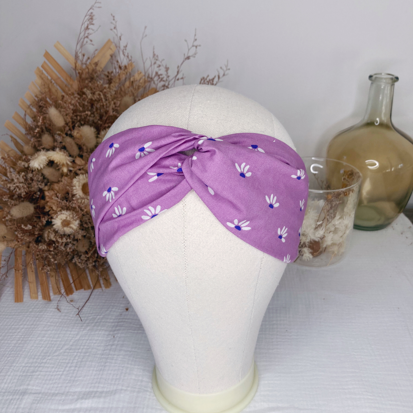 Headband twist adulte - Violine à marguerites - La Petite Framboise