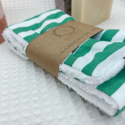 Bandeau de soin - Rayé vert/blanc