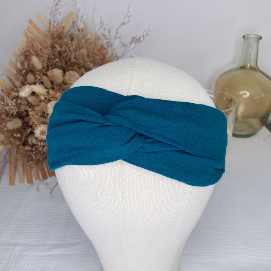 Headband twist adulte - Pétrole