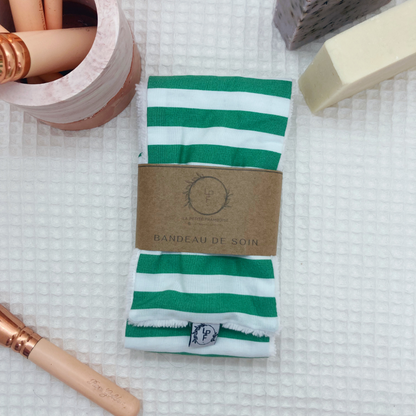 Bandeau de soin - Rayé vert/blanc