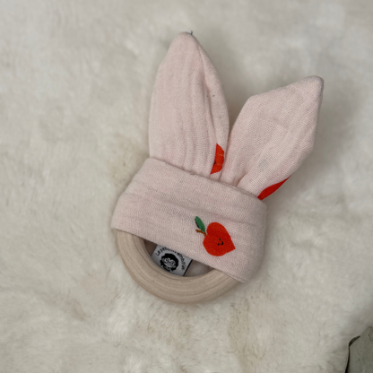 Anneau de Dentition - Gaze de coton pomme d'amour