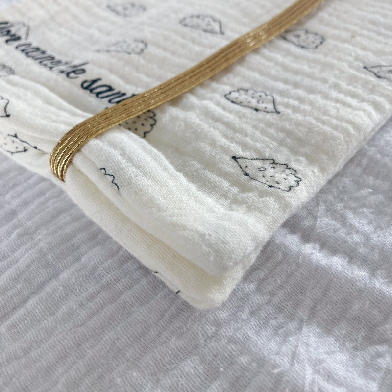 Protège carnet de santé - Gaze de coton Herisson - La Petite Framboise