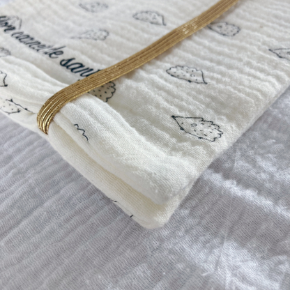 Protège carnet de santé - Gaze de coton Herisson - La Petite Framboise