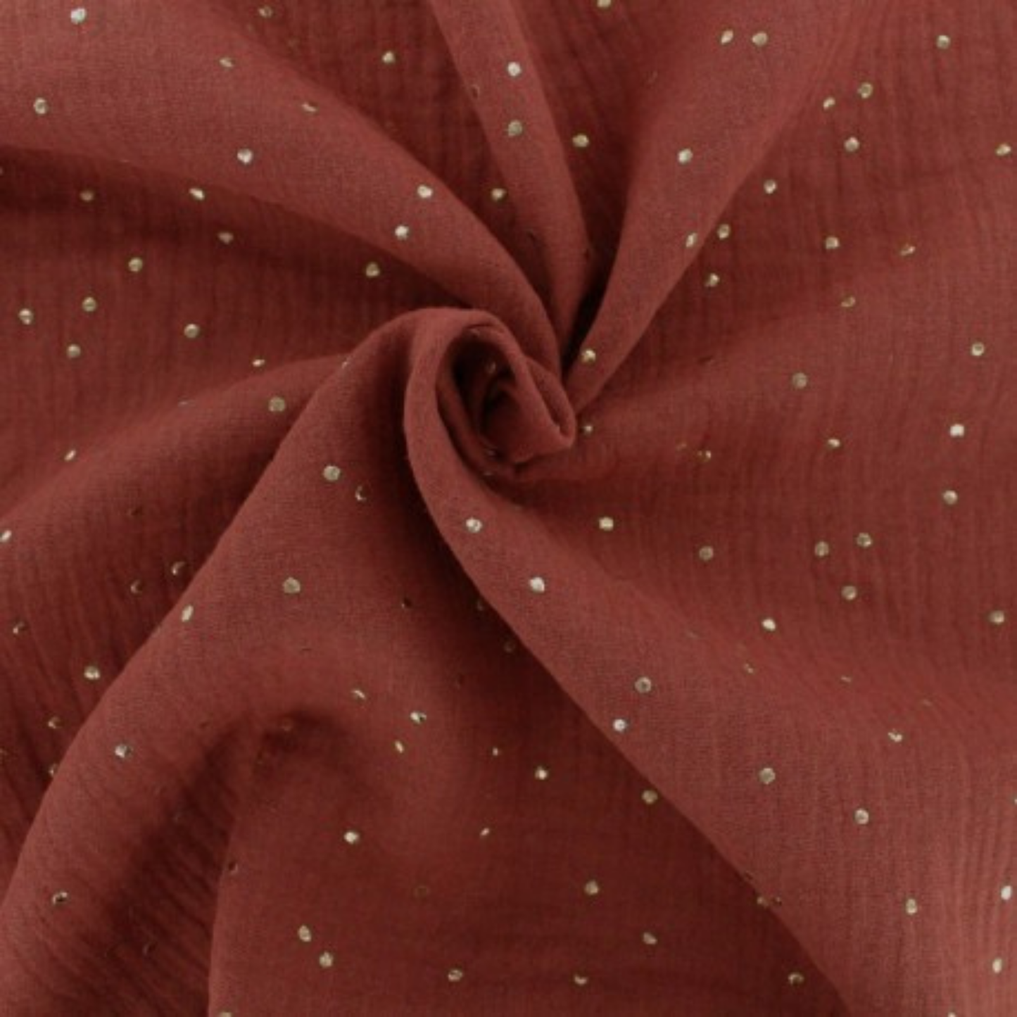 Anneau de Dentition - Gaze de coton Tomette à pois dorés