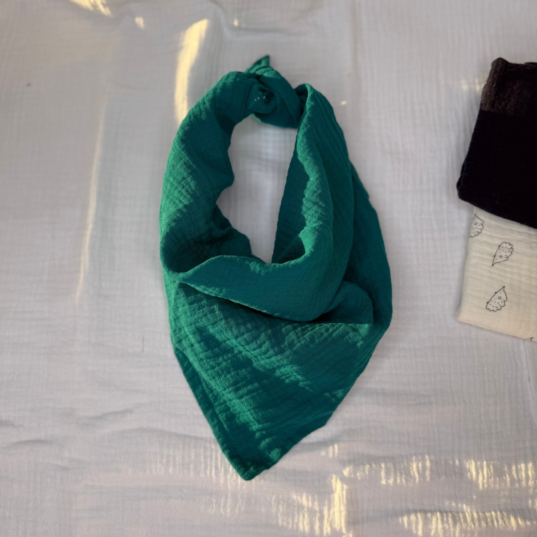 Bandana / Foulard enfant – Vert pétrole
